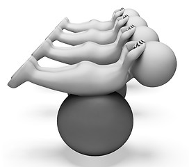 Image showing Exercise Ball Represents Get Fit And Exercised 3d Rendering