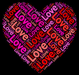 Image showing Love Heart Indicates Passion Loving And Romance
