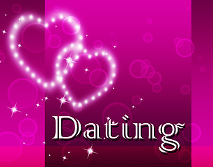 Image showing Dating Hearts Represents Romantic Romance And Sweetheart