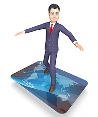 Image showing Credit Card Shows Business Person And Banking 3d Rendering