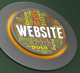 Image showing Website Button Represents Sites Www And Websites