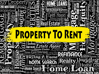 Image showing Property To Rent Shows Real Estate And Apartments