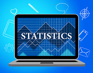 Image showing Statistics Online Represents Web Site And Analysing