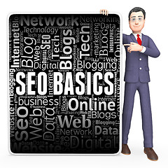 Image showing Seo Basics Represents Search Engine And Essentials