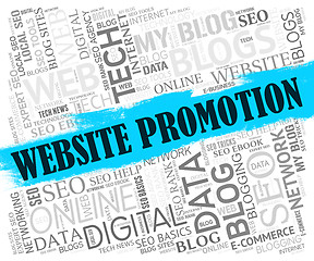 Image showing Website Promotion Represents Save Promotional And Savings