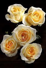 Image showing Bouquet of beautiful tea roses