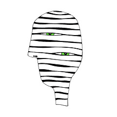 Image showing Abstract striped head