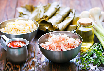 Image showing ingredients for dolma