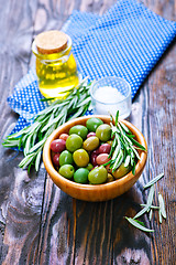 Image showing green olives