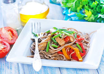 Image showing soba with vegetables