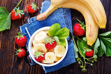 Image showing strawberry with banana