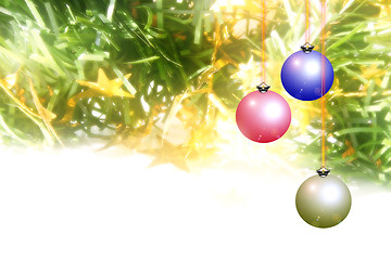 Image showing Christmas background with decorations