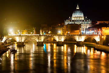 Image showing Night view on Vatican