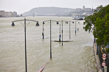 Image showing Flooded street view