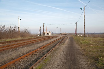 Image showing Railroad in rural area