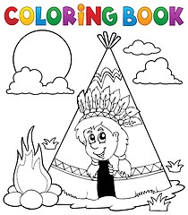 Image showing Coloring book Indian theme image 3