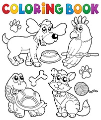 Image showing Coloring book with pets 3