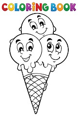 Image showing Coloring book ice cream 1