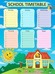 Image showing Weekly school timetable theme 2
