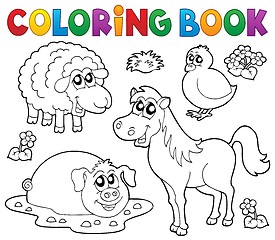 Image showing Coloring book with farm animals 4