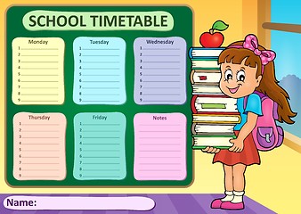 Image showing Weekly school timetable theme 4