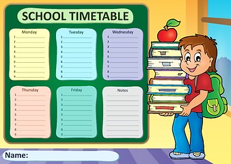 Image showing Weekly school timetable theme 3