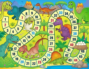 Image showing Board game with dinosaur theme 1