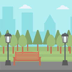 Image showing Background of park with streetlight.