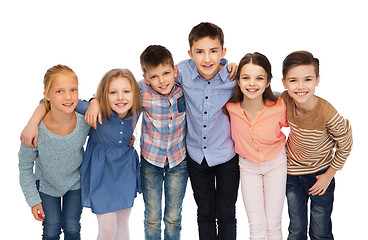 Image showing happy smiling children hugging