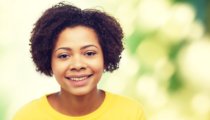 Image showing happy african american young woman face