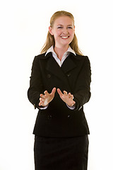 Image showing Business woman stop