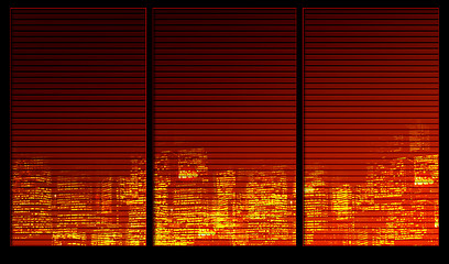 Image showing Window background series. Night city