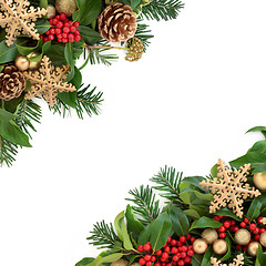 Image showing Snowflake Decorative Christmas Border