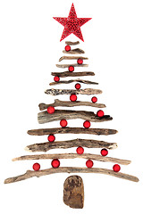 Image showing Abstract Driftwood Christmas Tree