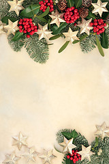 Image showing Christmas Background Abstract Border