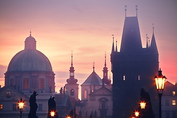 Image showing Foggy morning in Prague