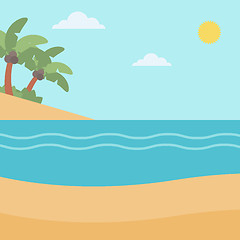 Image showing Background of tropical beach and sea.