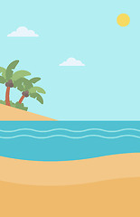 Image showing Background of tropical beach and sea.