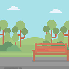 Image showing Background of park with bench.