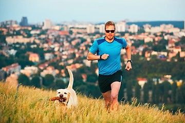 Image showing Sport lifestyle with dog.