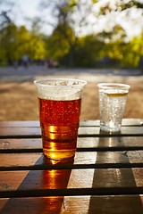 Image showing Refreshment in the garden