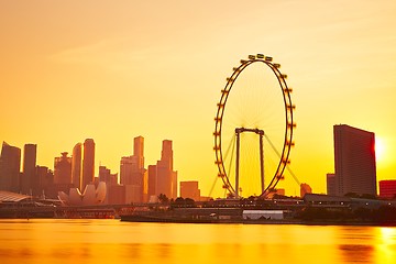 Image showing Sunset in Singapore