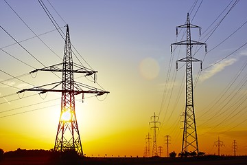 Image showing Electric power lines