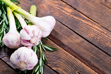 Image showing garlic and rosemary