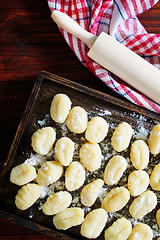 Image showing raw potato gnocchi