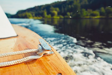 Image showing Detail of the floating boat