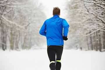 Image showing Winter jogging