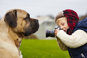 Image showing Little photographer