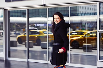 Image showing Woman at the airport