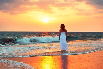 Image showing Alone on the beach.